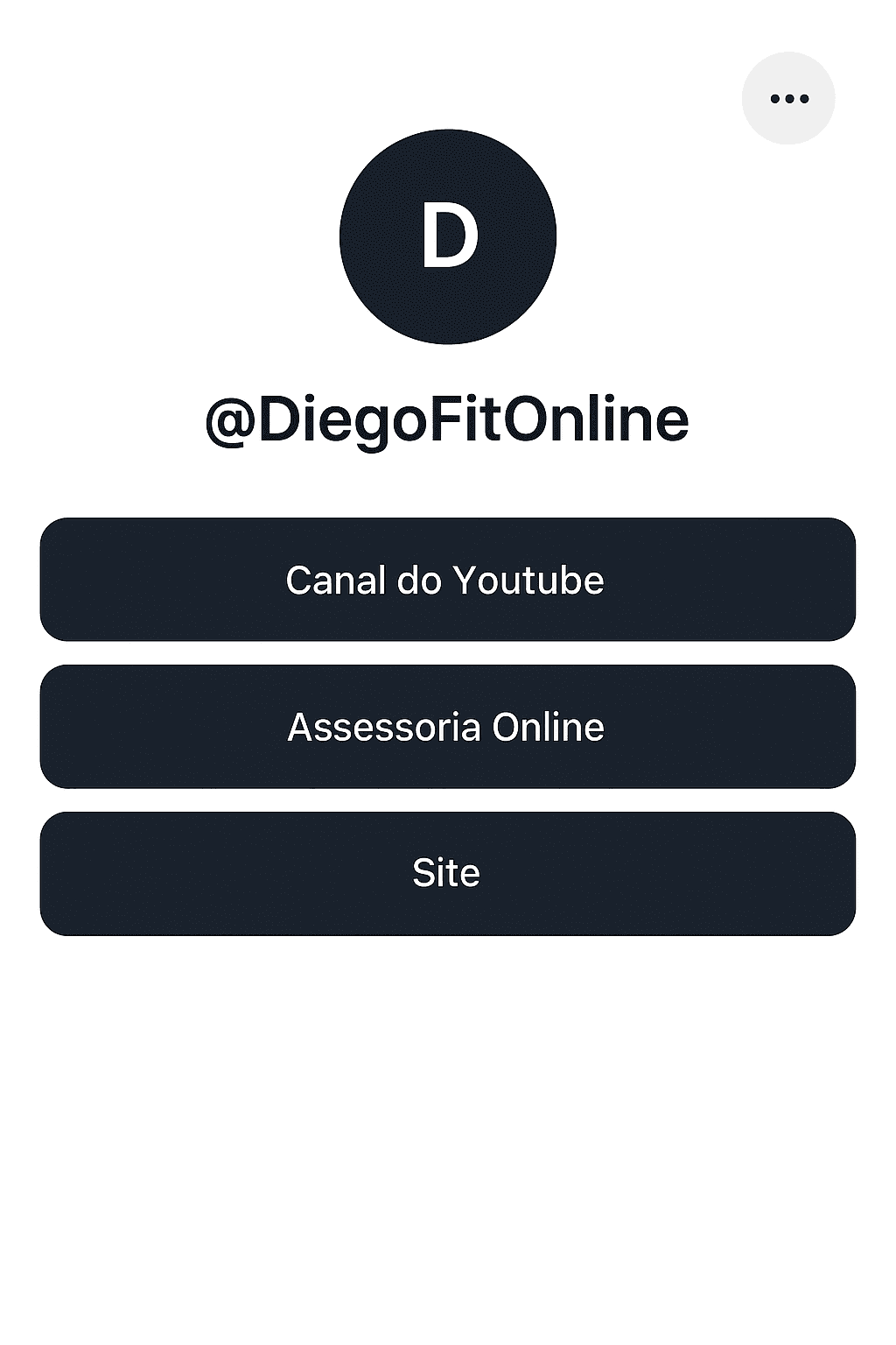 Generic boring link-in-bio page